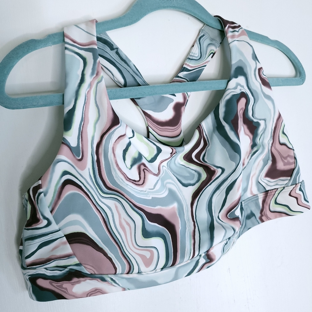Athleta Ultimate Printed Sports Bra Size 1X D-DD - Picture 7 of 7